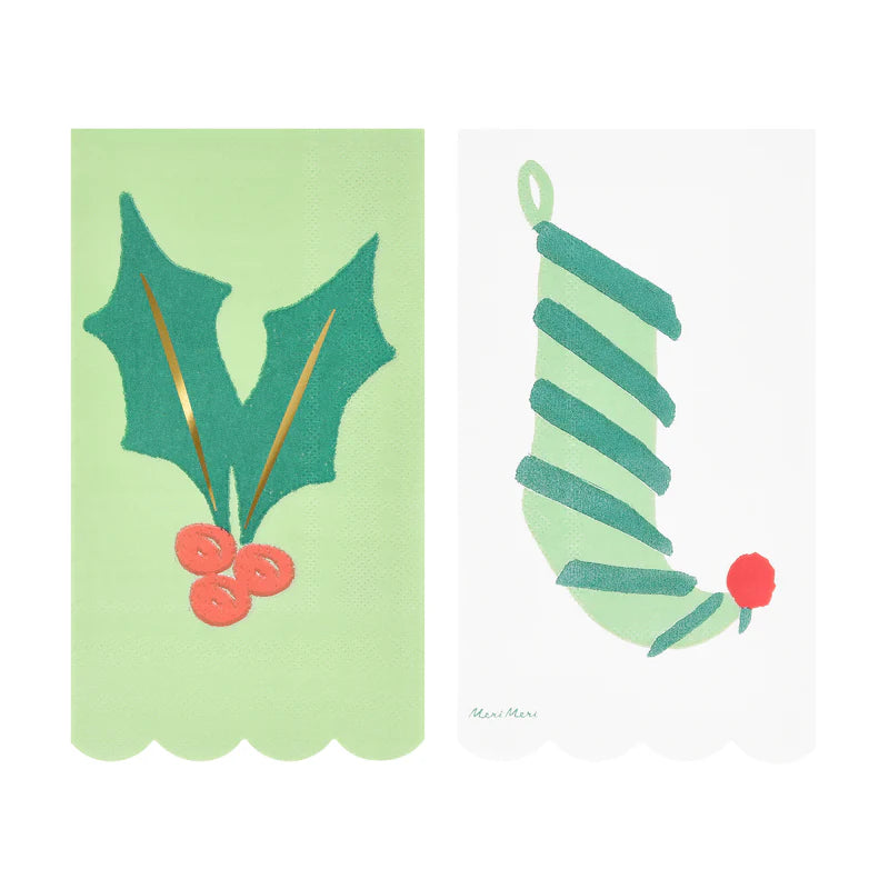 Mixed Christmas Icons Guest Towels