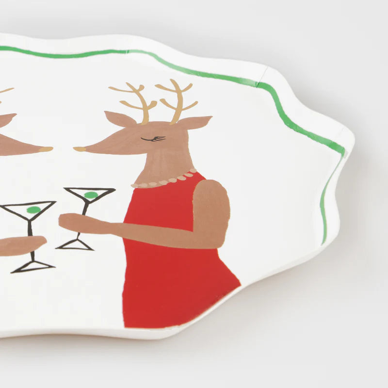 Mr. & Mrs. Reindeer Plates