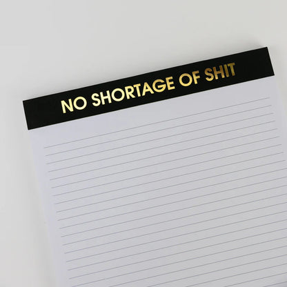 No Shortage of Shit Large Notepad