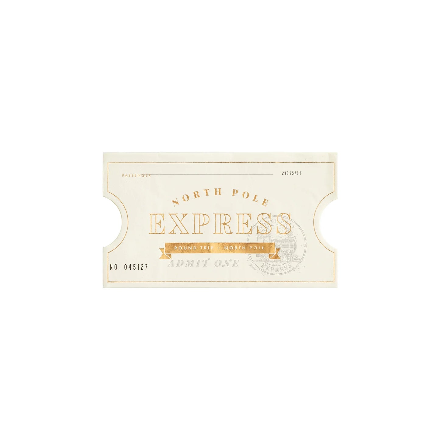 North Pole Express Ticket Napkin