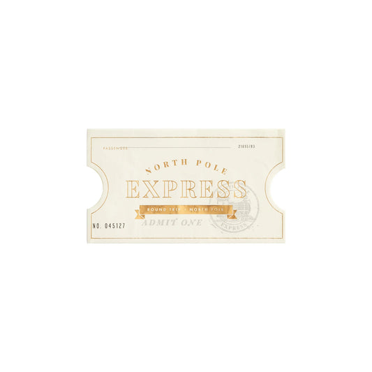 North Pole Express Ticket Napkin