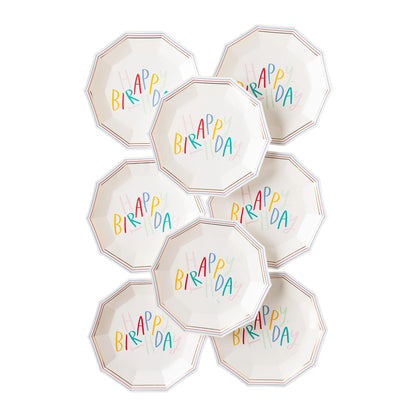Oui Happy Birthday Hex Plates