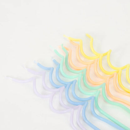 Pastel Swirly Candles
