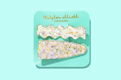 Pearl Confetti Hair Clip Set