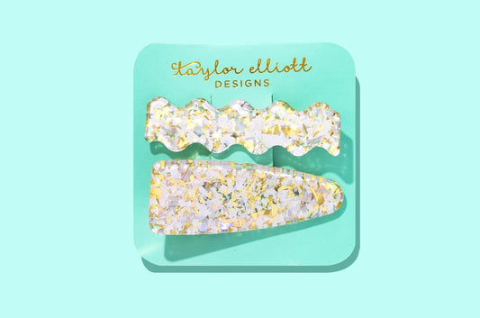Pearl Confetti Hair Clip Set