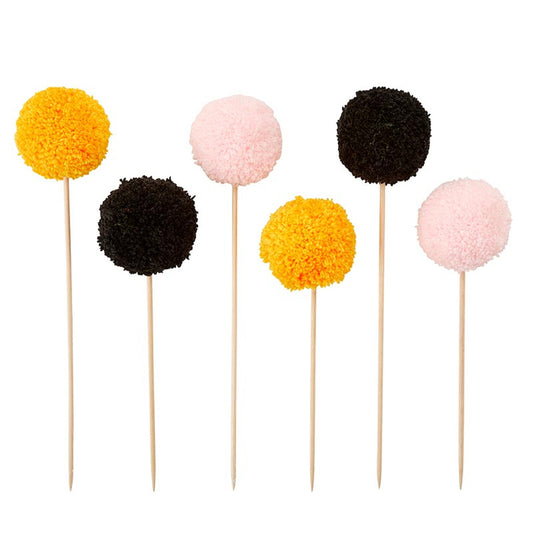 Pom Pom Halloween Cake Topper