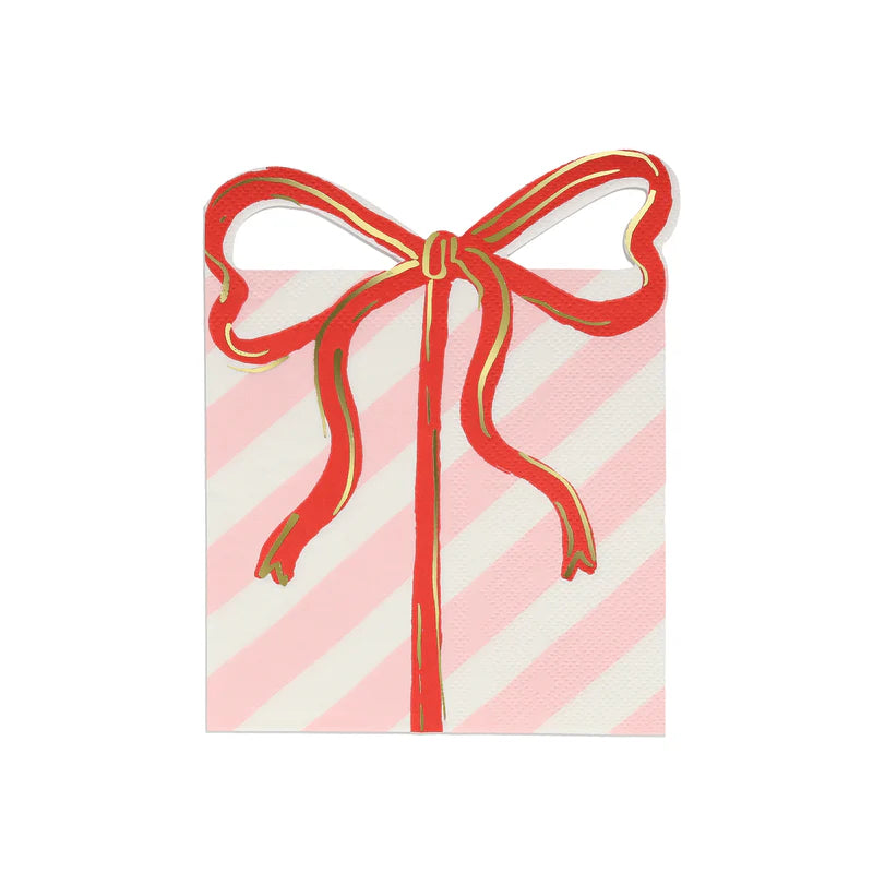 Present With Bow Napkins