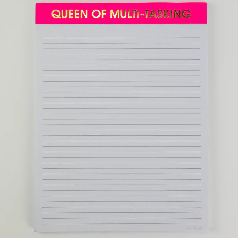 Queen of Multitasking Large Notepad – Party Animal