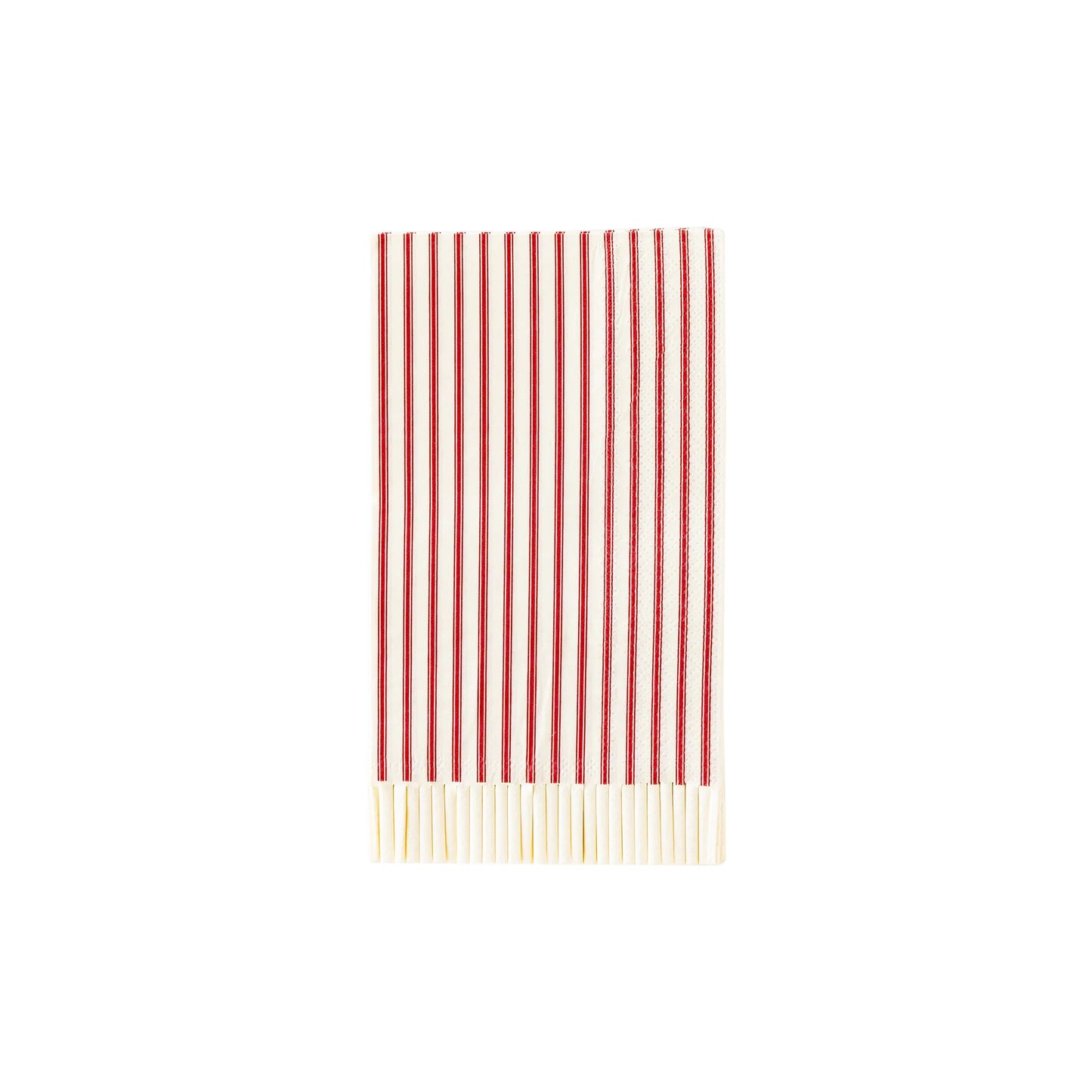 Red Striped Fringe Guest Napkin