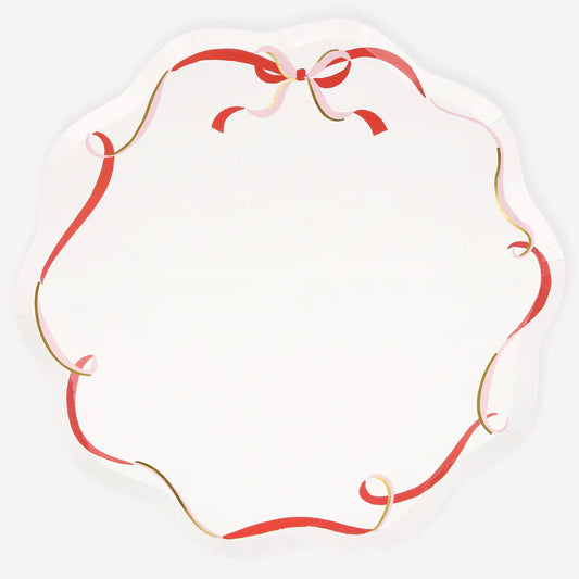 Ribbon Bow Dinner Plates