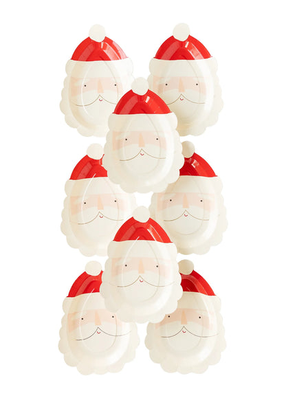 Santa Shaped Plates