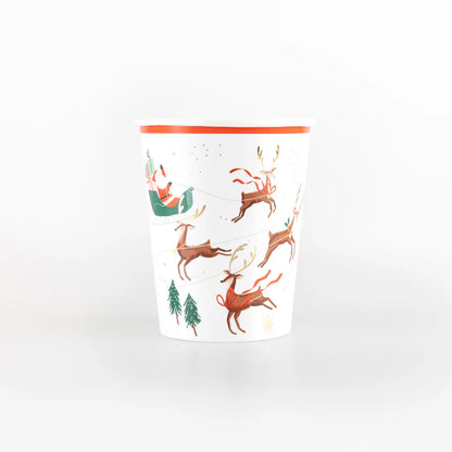 Santa, Sleigh, & Reindeer Cups