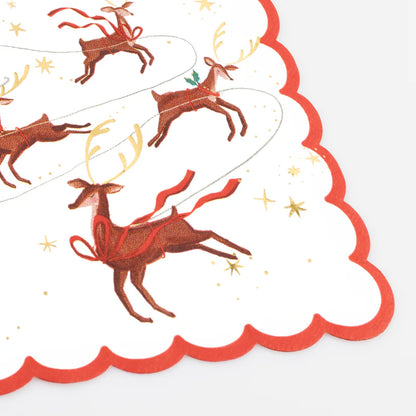 Santa, Sleigh, & Reindeer Napkins