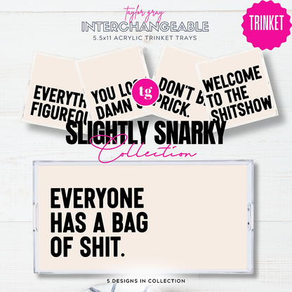 Slightly Snarky Tray Inserts | Small