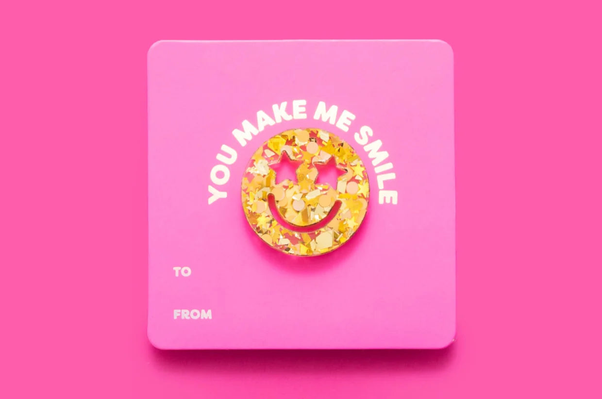 Smiley Confetti Pin Card