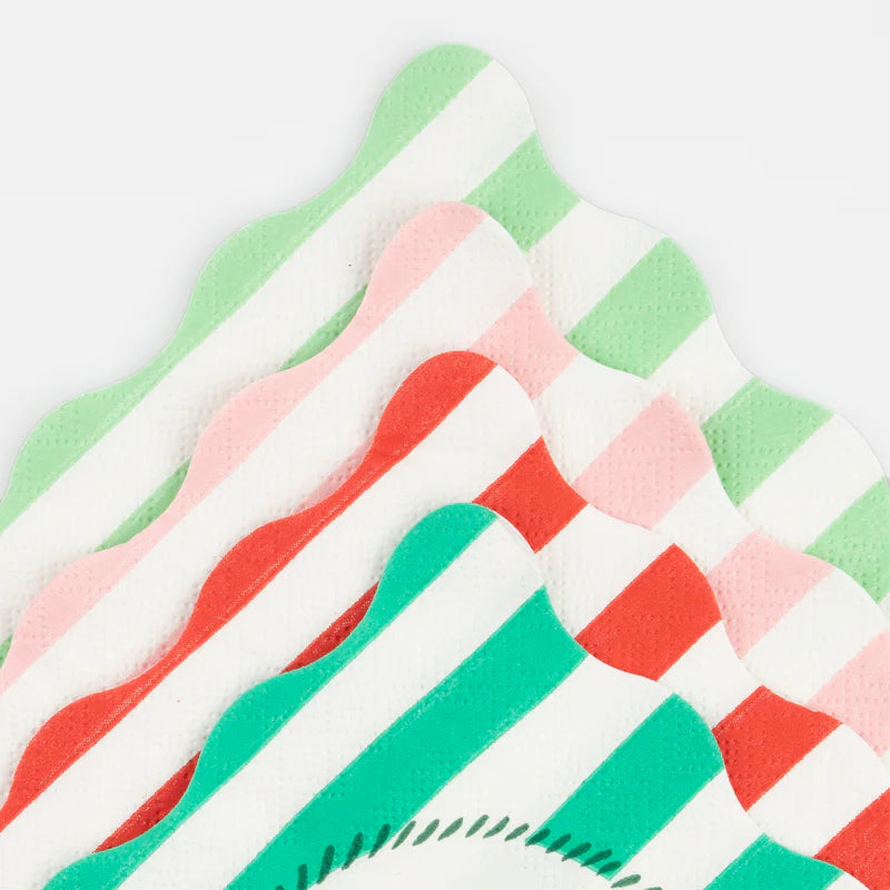 Striped Holiday Napkins