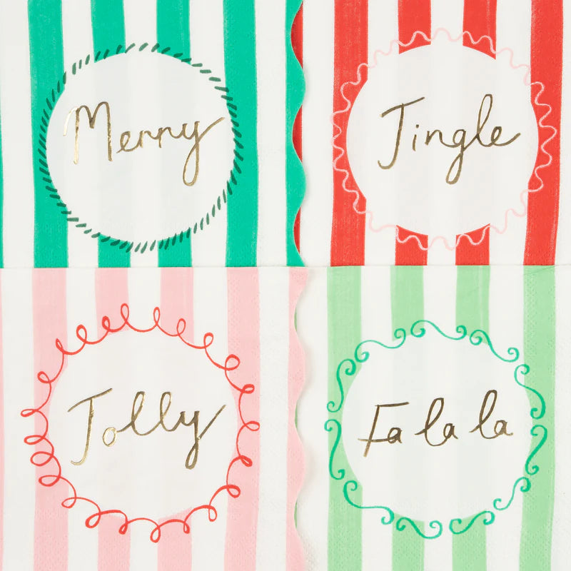 Striped Holiday Napkins