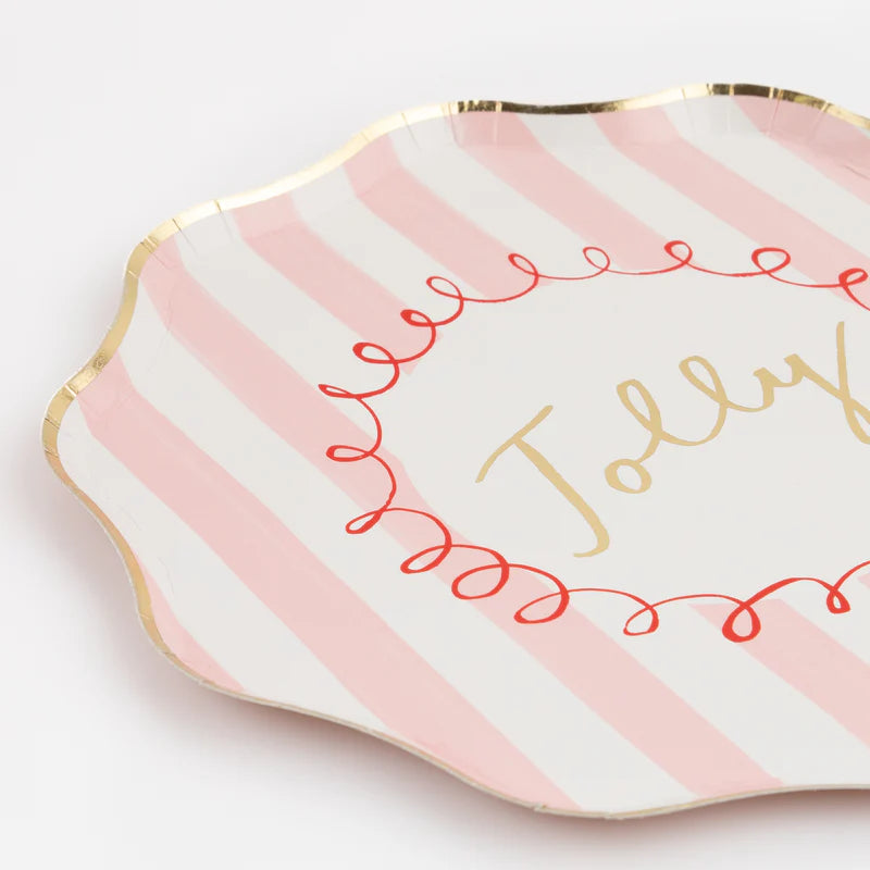 Striped Holiday Plates