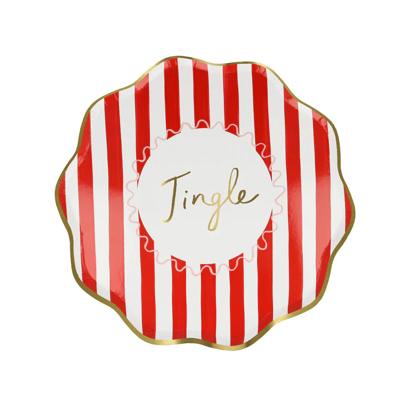 Striped Holiday Plates