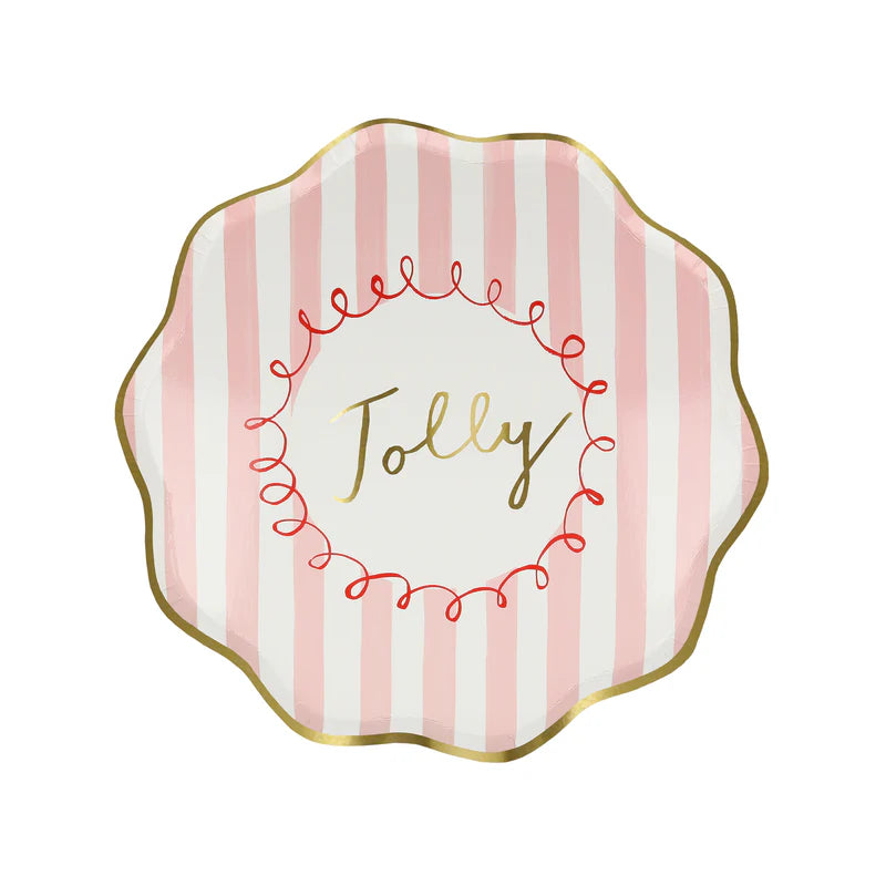 Striped Holiday Plates