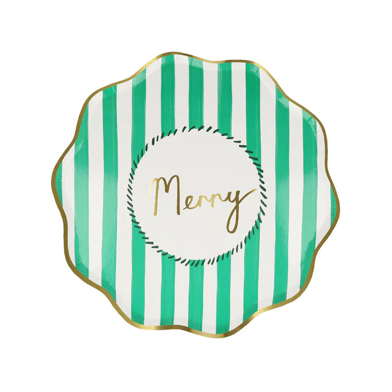 Striped Holiday Plates