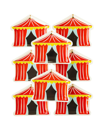 Carnival Tent Shaped Plates