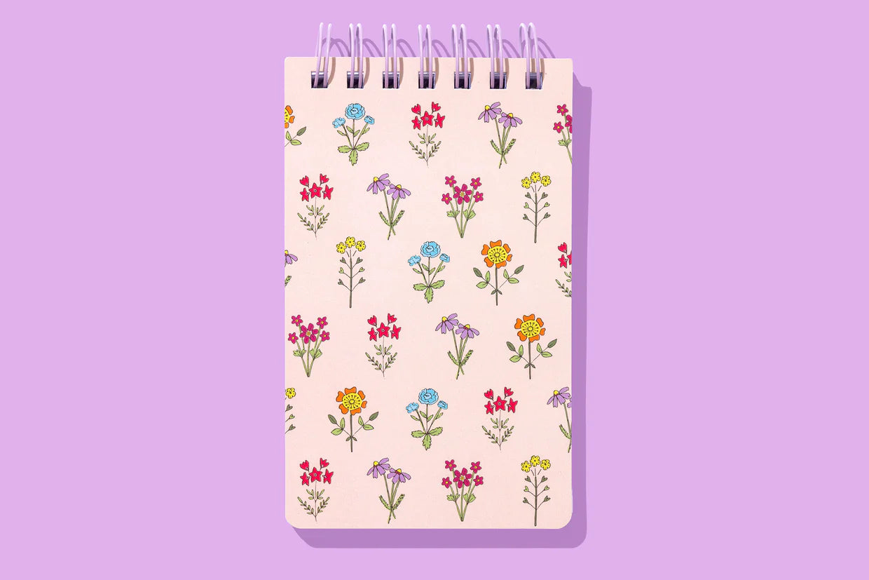 Wildflowers Spiral Top Notebook