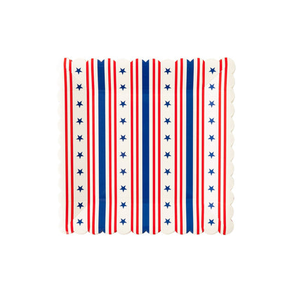 Stars & Stripes Scallop Plate