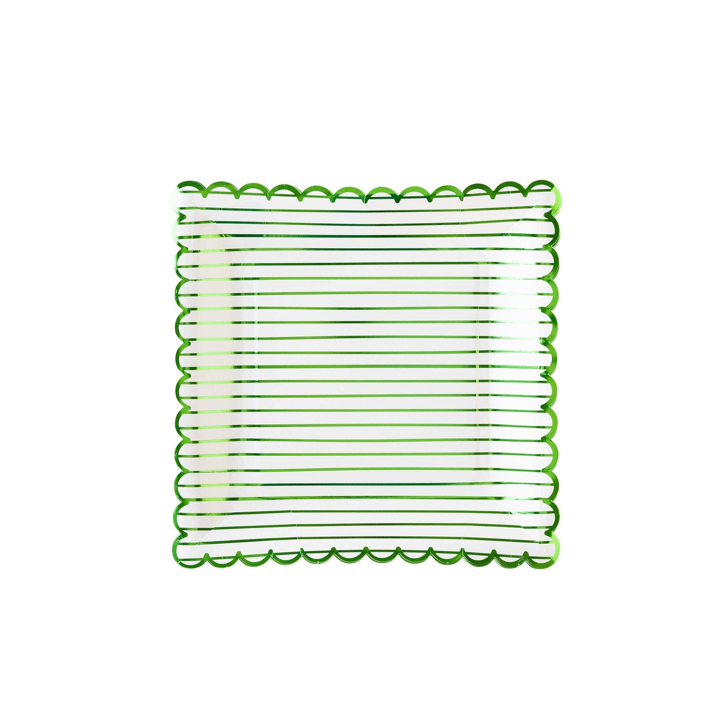 Metallic Green Stripes Plate