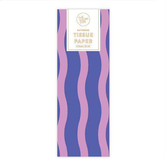 Grape Jelly - Fussy Stripe Tissue Paper