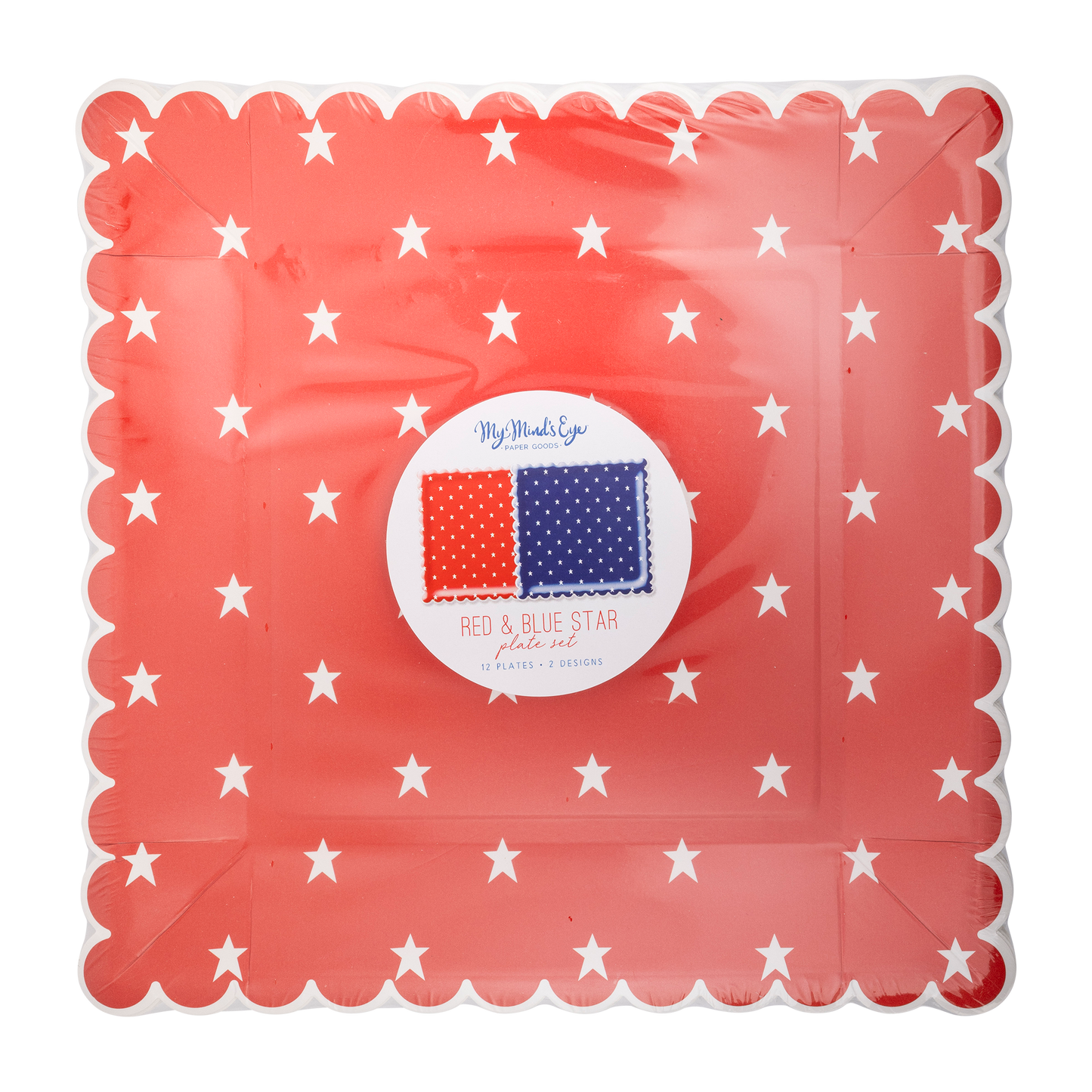 Red & Blue Star Plate Set