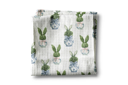 Topiary Bunny Tea Towel