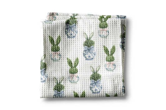 Topiary Bunny Tea Towel