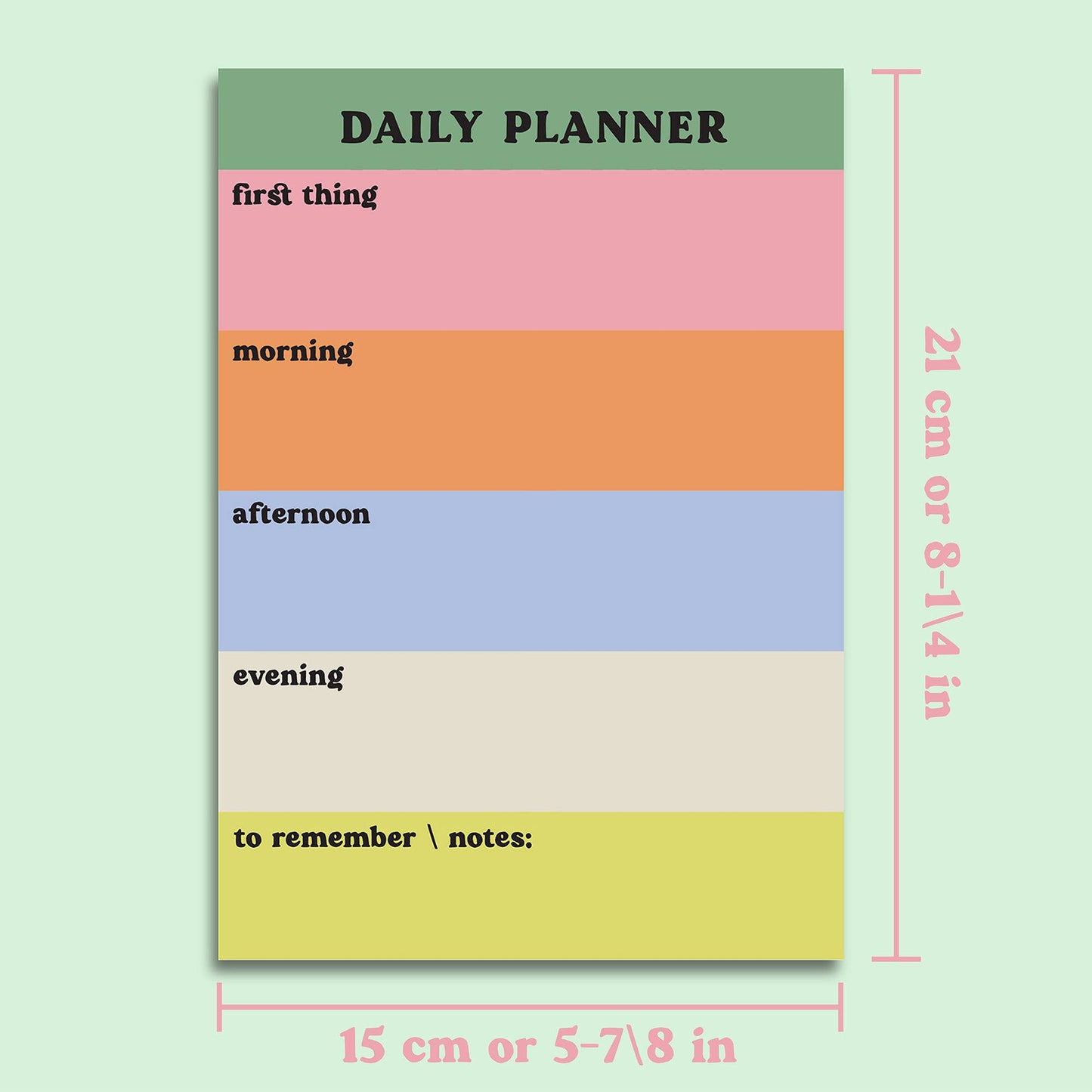 Color Block Notepad | Daily Planner Pad