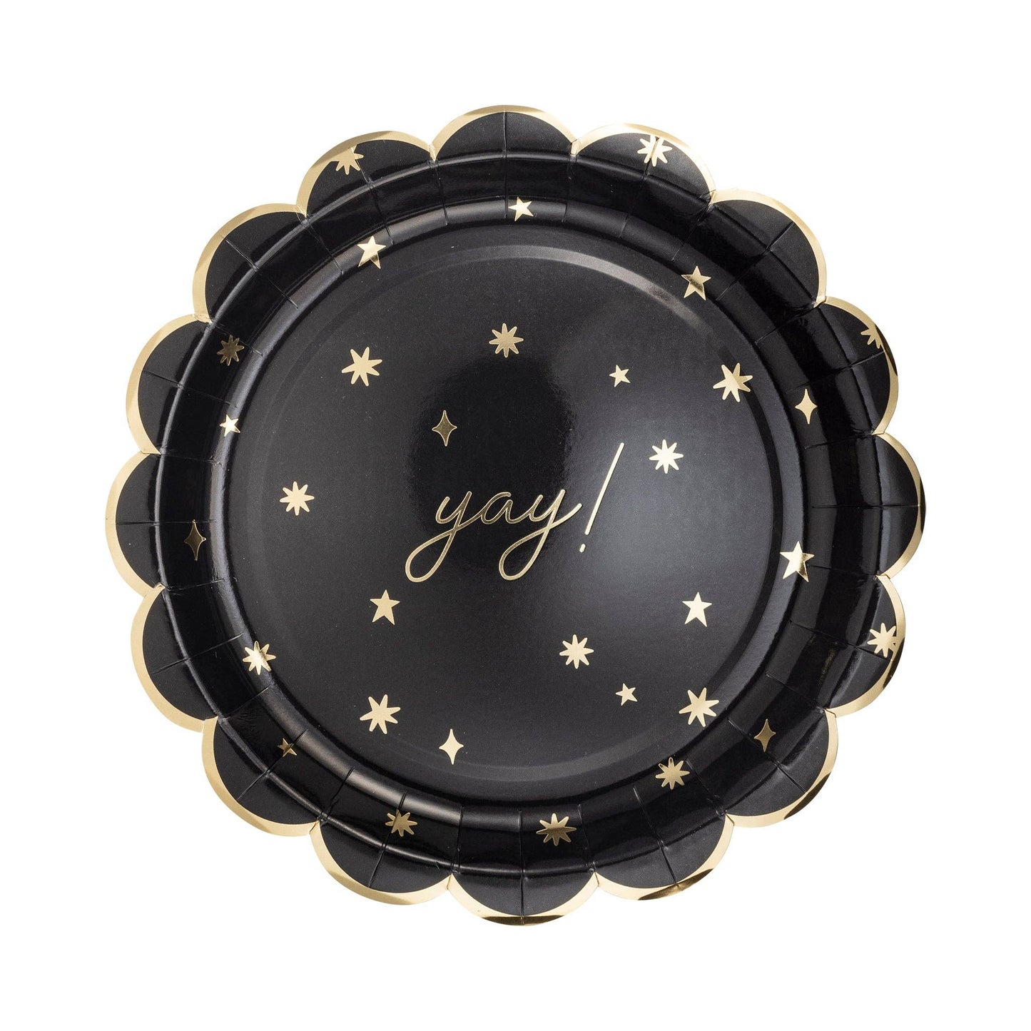 Starry "Yay" Paper Plate