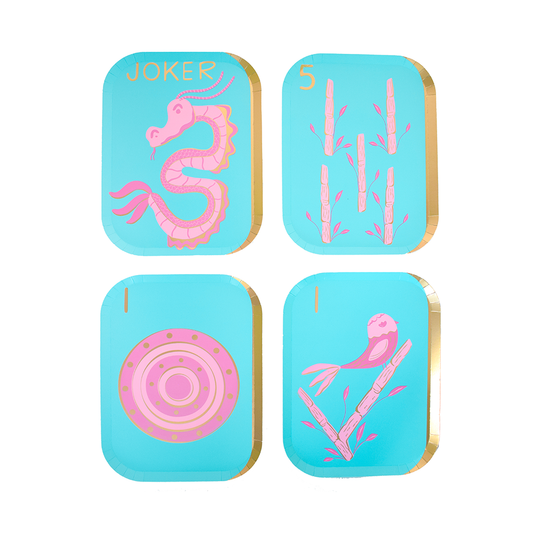 Mahjong Tile Dinner Plates