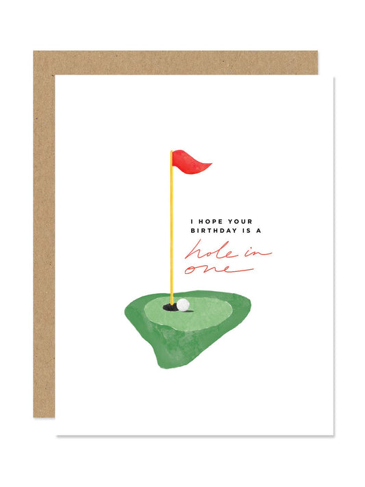 Hole in One Birthday Card