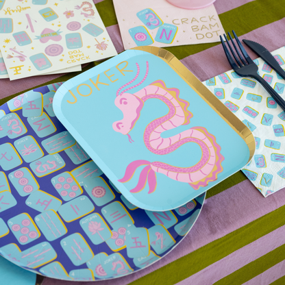 Mahjong Print Dinner Plates