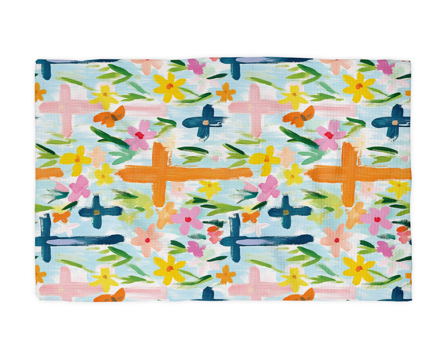 Watercolor Cross Tea Towel