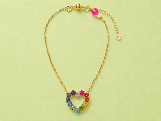 Katie Colorful Heart Necklace