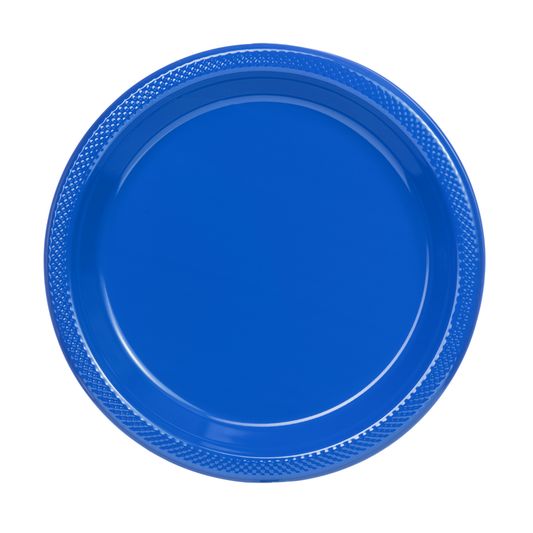 Dark Blue Plastic Plates (9in./50ct.)