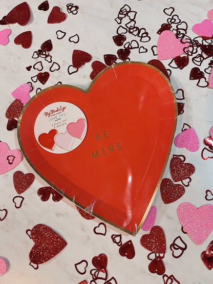 Be Mine Heart Plates
