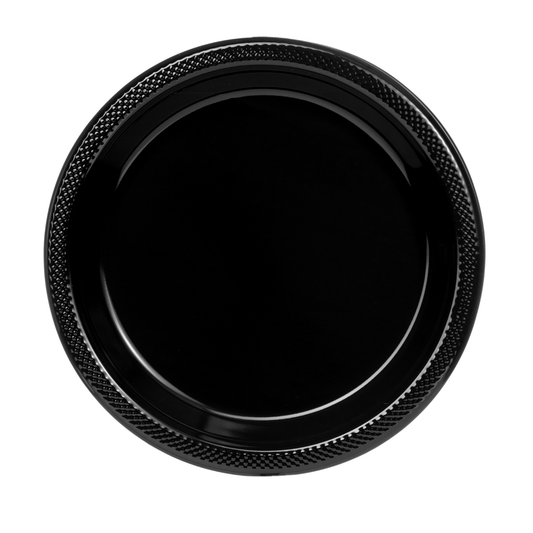 Black Plastic Plates (9in./50ct.)