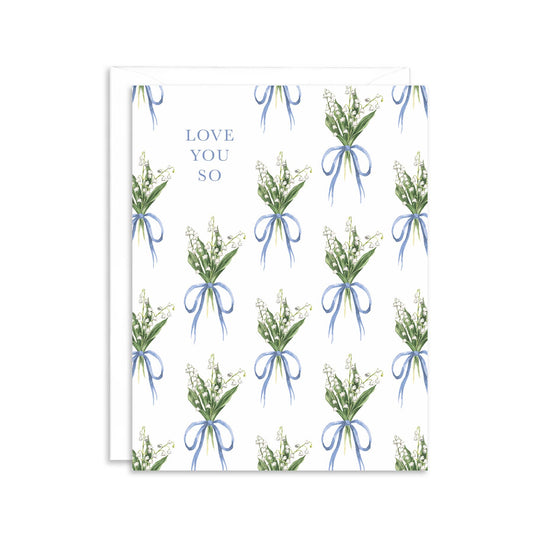 Love You So Lily of the Valley Greeting Card