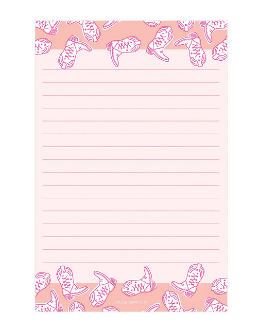 Cowgirl Boots Notepad