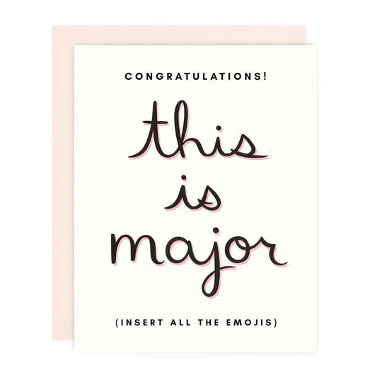 Congrats This Is Major Greeting Card