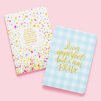 Notebook Set Confetti & Gingham Verses