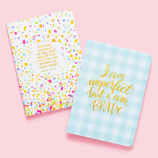 Notebook Set Confetti & Gingham Verses