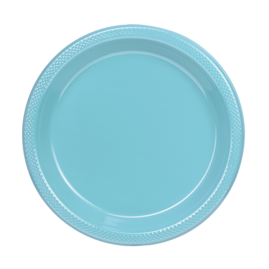 Light Blue Plastic Plates (9in./50ct.)